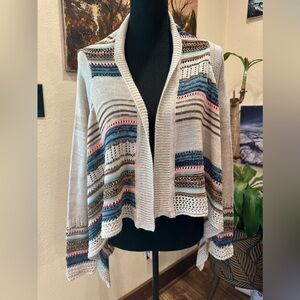 EUC Eyeshadow open cardigan striped style light weight
